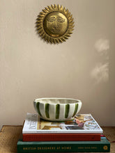 Load image into Gallery viewer, Green Stripe Ceramic Bowl
