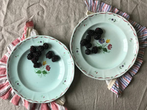 Pair of Pink & Green Plates