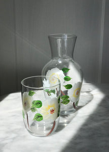 Hand-painted Carafe & Tumbler