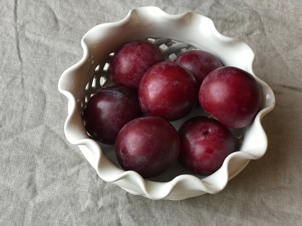 Portuguese Ceramic Basket Bowl