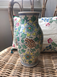 Tall Floral Vintage Vase